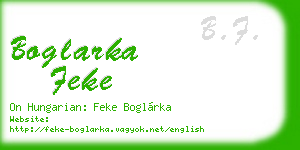 boglarka feke business card