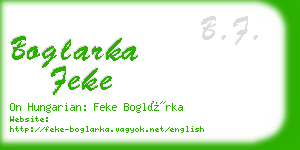 boglarka feke business card